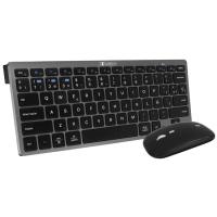 Teclado y ratón gris inalámbrico, SUBKBC-OCO020 Compact SUBBLIM