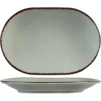 Plato oval de porcelana Pearl verde, 24 cm Plato oval de porcelana Pearl verde, 24 cm