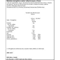 Bebida energética sabor albaricoque-fresa RED BULL, lata 25 cl