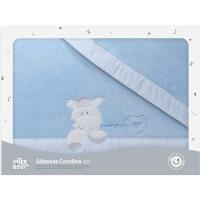 Sábanas de cuna, coralina Azul, corazon amoroso, 3 piezas INTERBABY, 60x120 cm
