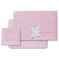 INTERBABY sehaska txikirako izarak, koralina arrosa, maitasun bihotza, 3 pieza, 50x80 cm