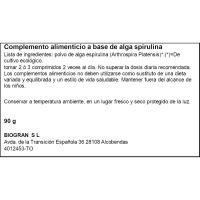 Spirulina bio 180 uds EL GRANERO, 90g