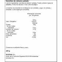 Vitaseeds semillas de cáñamo pelado bio EL GRANERO, bolsa 200 g