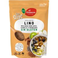 Vitaseeds semillas lino, chia, manz. bio EL GRANERO, bolsa 200 g Vitaseeds semillas lino, chia, manz. bio EL GRANERO, bolsa 200 g