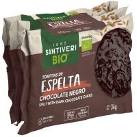 Tortitas de espelta con chocolate bio SANTIVERI, paquete 102 g