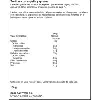 SANTIVERI bio espelta eta kinoa opiltxoa, paketea 100 g