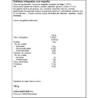 Galleta digestive espelta SANTIVERI, paquete 180 g