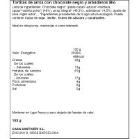 Tortita arroz y arándanos bio SANTIVERI, paquete 105 g