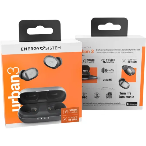 Auriculares botón gris bluetooth Urban 3 Graphite ENERGY SISTEM