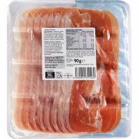 Jamón serrano Duroc colocado a mano EROSKI MAESTRO, bandeja 90 g
