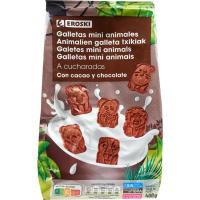 Galleta cucharadas de chocolate EROSKI, bolsa 400 g