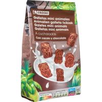 Galleta cucharadas de chocolate EROSKI, bolsa 400 g