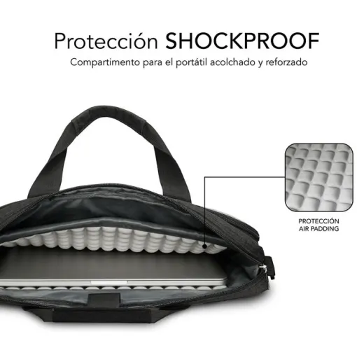 Maletín gris oscuro para portátil de 15,6" Air Padding SUBBLIM
