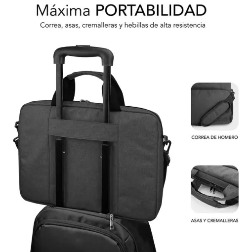 Maletín gris oscuro para portátil de 15,6" Air Padding SUBBLIM