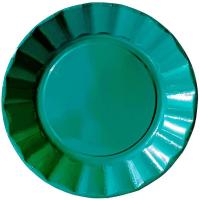 Plato desechable verde brillante, Ø 24,5 cm, pack 8 uds Plato desechable verde brillante, Ø 24,5 cm, pack 8 uds