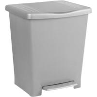 Cubo de basura con pedal Milenium gris,capacidad de 25 litros TATAY, 33,5x30x39 cm
