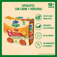 Tarrito trozos de espaguetis, carne y verdura HERO, pack 2x235 g