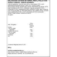 Salchichas big con queso ELPOZO, pack 3x200 g