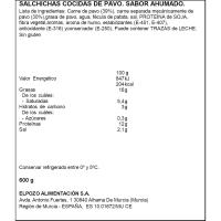 Salchichas big de pavo ELPOZO, pack 3x200 g