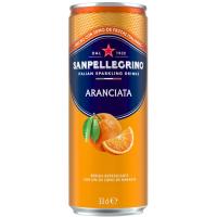 Agua naranja con gas SAN PELLEGRINO, lata 33 cl