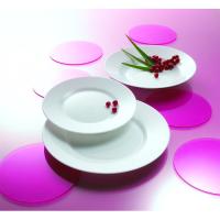 Vajilla opal PLUMI, 18 platos: 6 llanos 24 cm, 6 hondos 22 cm y 6 de postre 19 cm LUMINARC