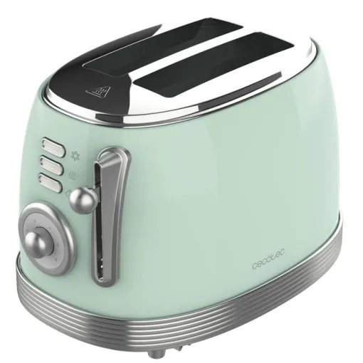 Tostador verde dos ranuras 800 W Toast&Taste 800 Vintage CECOTEC