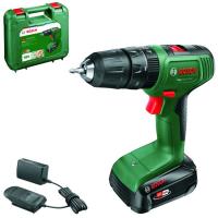 Taladro percutor 18V, tiempo de carga 64', incluye maletín, BOSCH, 1 ud