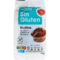 Muffins de chocolate EROSKI, pack 2x70 g