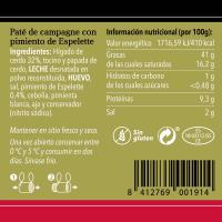Paté de campagne con pimiento de espelette ZUBIA, lata 135 g
