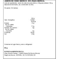 Jamón de cebo ibérico LEGADO IBÉRICO, sobre 60 g
