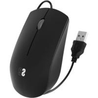 Ratón óptico con cable negro Silencioso Business SUBBLIM