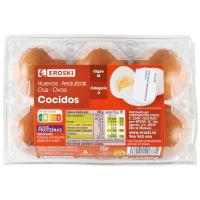 Huevo cocido EROSKI, cartón 6 uds