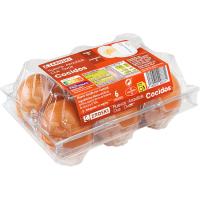 Huevo cocido EROSKI, cartón 6 uds