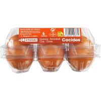 Huevo cocido EROSKI, cartón 6 uds
