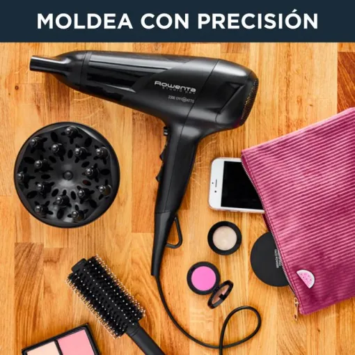 Secador de pelo negro, 2300 W, Studio Dry CV5843 ROWENTA