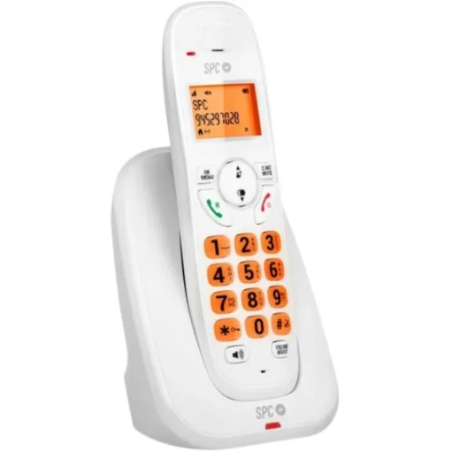 Teléfono inalámbrico blanco, 7331 Kairo SPC
