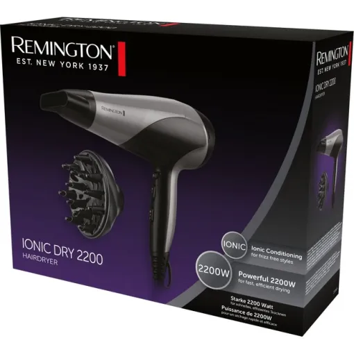 Secador de pelo, 2200 W, Ionic Dry D3190S REMINGTON Secador de pelo, 2200 W, Ionic Dry D3190S REMINGTON