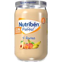 Potito 4 frutas sin almidón NUTRIBEN, tarrito 235 g