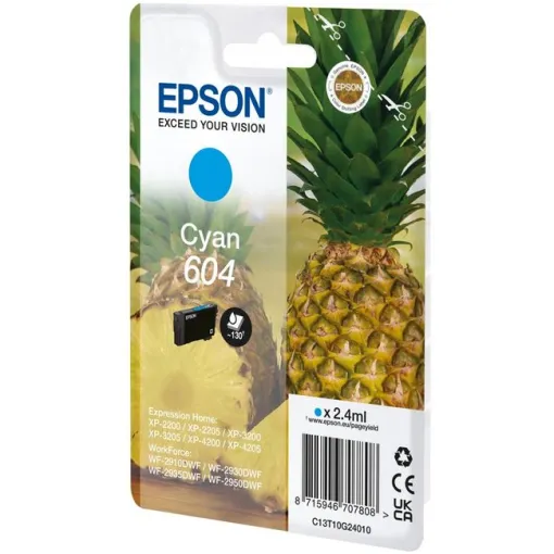 Cartucho de tinta original Cian 604 EPSON, 1 ud