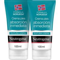 Crema de pies absorción inmediata NEUTROGENA, pack 2x100 ml