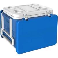 Nevera portátil rígida transformable en mesa rígida azul ATLANTIC, 45 litros