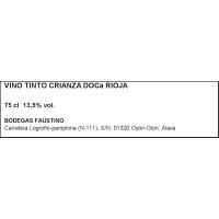 Vino Tinto Crianza DOC Rioja FAUSTINO E. LIMITADA, botella 75 cl