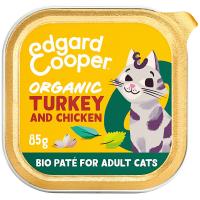 Alimento de pavo bio gato adulto EDGARD&COOPER, tarrina 85 g