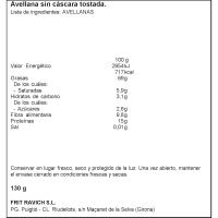 Avellana tostada km 0 FRIT RAVICH, bolsa 130 g