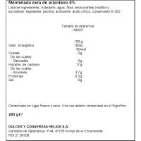 Mermelada de arándano 0% HELIOS, frasco 280 g