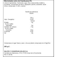 Mermelada de frambuesa 0% HELIOS, frasco 280 g
