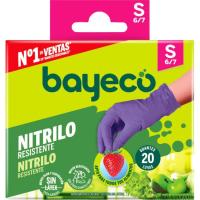 Guantes de nitrilo Talla S BAYECO, caja 20 uds