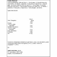 Caldo de pollo + caldo de pollo con jamón ANETO, pack 2x1 litro