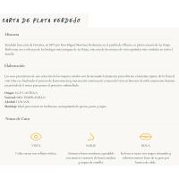 Vino Blanco Verdejo CARTA PLATA, botella 75 cl