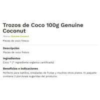 Coco trozeado GENUINE COCONUT, bolsa 100 g